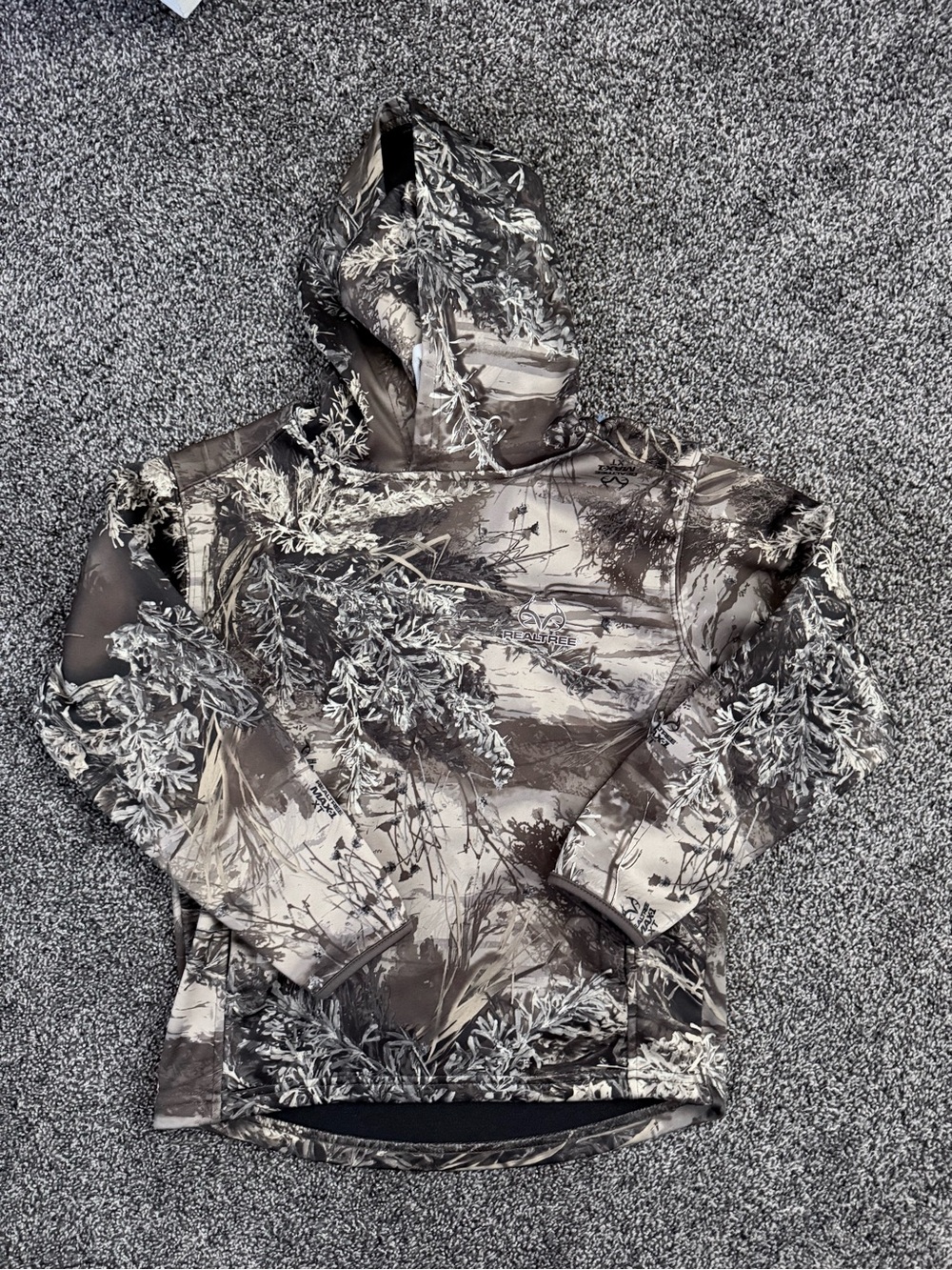 Camouflage Hooded Boys Sweater - Taupe/Gray